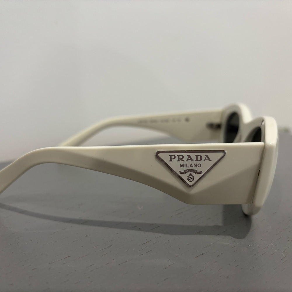 Prada Cream Oval Sunglasses - Picture 2 of 2